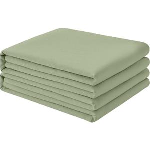 FreshCulture King Flat Sheets Only 2 Pack - Hotel Quality Flat Bed Sheets - Brushed Microfiber - Ultra Soft & Breathable - Wrinkle-Free - Easy Care - Flat Sheets Only King Size (Sage Green)