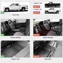LASFIT Floor Mats 2014-2018 for Chevrolet Chevy Silverado/GMC Sierra 1500 Only Crew Cab, 2015-2019 Silverado/Sierra 2500HD 3500 HD, Only Crew Cab, with Carpet Floor, Only Fit 1st Row Bucket Seating