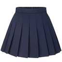 KEREDA Girls Pleated Mini Skirt High Waist Tennis School Uniform Skirts 8-9 Years Navy