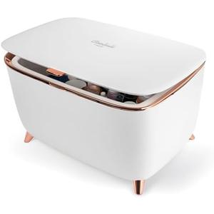Cooluli Glam 9L Mini Skincare Fridge - White Mini Fridge for Skin Care Accessories, Makeup, Cosmetics and Facial Masks Storage - Ideal Birthday and Christmas Gift for Women and Teen Girls