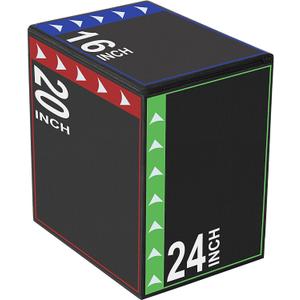 NEWBULIG 3 in 1 Plyometric Jump Box, Plyo Box Jumps for Home Gym, jumping boxes for training, workout, exercise, Non-Slip Multi-Use Cushioned, Multicolored (16''*20''*24'')