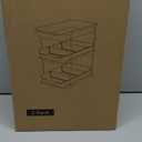 Delamu 2 Sets of 3-Tier Bathroom Under Sink Organizers and Storage, Multi-Purpose Stackable Pantry Organization and Storage, Pull Out Clear Kitchen Bathroom Cabinet Organizer with Movable Dividers (White)