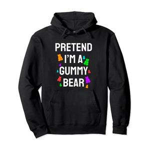Pretend I'm A Gummy Bear Costume Funny Halloween Gummy Bear Pullover Hoodie, S, Black