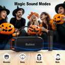 Small Portable Speaker for Adults with Wireless Microphone, Bluetooth Speaker, Punchy Bass, Four Magic Sound Voice Effects, Home Karaoke Player