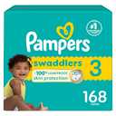 Pampers Baby Diapers - Swaddlers - Size 3, 168 Count, Ultra Absorbent Disposable Infant Diaper