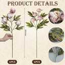 Thiccywoov 8 Pcs Faux Peony Stems Flowers Bulk Vintage Artificial Silk Peonies Stems Real Look Fake Peonies Branch for Vase Filler DIY Bouquet Centerpiece Home Indoor Outdoor Decor (Brownish)