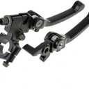 HIAORS Black Chrome Clutch Brake Lever for 22mm 7/8 inch Handlebar 110cc 125cc 140cc TTR 125cc SSR Xmotos Apollo 125 Pit Dirt Bike Motorcycle