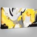 weiyiart Wall Art Yellow Abstract Wall Art Prints Framed Ready to Hang Canvas Wall Art Modern Fantasy Paintings Artwork Large Size for Living Room Bedroom Office Decoration 20"x40"inches