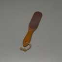 Pumice Stone Foot File - Wooden Pedicure Feet Scrubber with Handle for Callus, Dry, and Dead Skin Removal - Heel Scraper for Feet, Hands, and Body - Foot Filer for Use in Shower (1 Count (Pack of 1), Brown)