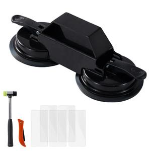 Floor Gap Fixer Tool, Heavy Duty Suction Cup with 45° Double Sided Striking Surface, Floor Repair Tool with Sticky Pads & Hammer for Wood, Vinyl, Laminate Planks Fixing