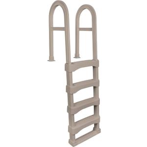 Snap-Lock Deck Ladder for Above-Ground Swimming Pools in Taupe – 60-in Max Height