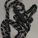 Heavy Duty Hands Free Dog Leash, 10FT Adjustable Handsfree Dog Training Leash with Shock Absorbing Bungee, No Pull Tangle Free Reflective Body Waist Leash for Dog Walking Running (Black)