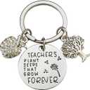 XYBAGS Teacher Appreciation Keychain Gifts for Women, Teacher Keychain Teacher Jewelry Gifts, Christmas Graduation Gifts for Teachers (Style F)