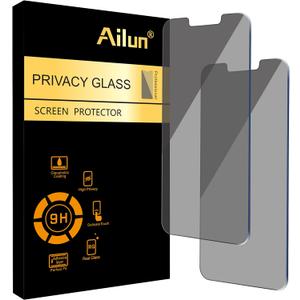 Ailun Privacy Screen Protector for iPhone 14 Plus/iPhone 13 Pro Max [6.7 Inch Display] 2 Pack Anti Spy Private Tempered Glass[2 Pack]
