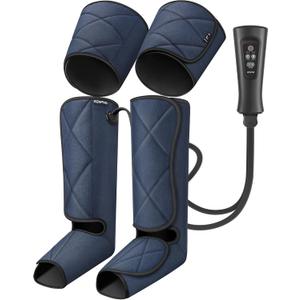 RENPHO Compression Leg Massager, Air Compression Massager for Circulation Pain Relief, Effective for Father Mother Reduce Swelling-Blue