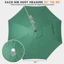 Blissun 9ft Patio Umbrella Replacement Canopy, Market Umbrella Top, Outdoor Table Umbrella Canopy for 8 Ribs, Canopy Only