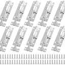 Jiozermi 10 Packs Barrel Bolt Latch, 3" Length and 1" Wide Slide Latch Lock, Stainless Steel Gate Latch with Mounting Screws