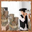 4 Sets Pirate Nautical Party Decoration Imitation Wooden Piling Paper Boxes Fishing Net Starfish for Under The Sea Birthday Ocean and Beach Theme Party Favors Adventure Birthday Photo Booth Props (4)