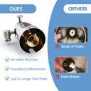 Slip-On Tub Spout with Diverter, High Pressure 8 Settings Hand Held Shower, All Metal Bathtub Faucet with Sprayer Brushed Nickel
