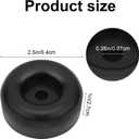 4pcs Trailer Ramp Door Rubber Bumpers, 2.5in Round Bump Truck Cargo Stops with Screws Nuts Spacers, Rubber Pads for Shock Absorption Replacement Parts Accessories