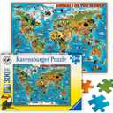 Ravensburger - Animals of The World - 300 Piece Jigsaw Puzzle - XXL Pieces for Easier Assembly - Exciting, Colorful Animal Map - Premium Quality - Ideal Gift - Screen-Free Fun - Children Age 9+