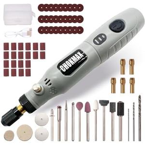 CHOKMAX Cordless Rotary Tool, 3-Speed Grinder Kit with 72 Accessories, Type-C Charging Art Craft Tool for Cleaning, Sanding, Polishing, Drilling and Small DIY Crafts