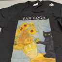 Funny Van Gogh Sunflowers Cat Meme Van Gogh Art Graphic TShirt S