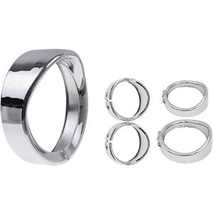 Visor Style 7 inch Headlight Trim Ring 4 1/2" Fog Light Trim Ring Turn Signal Trim Ring Set Fit for Harley Softail Touring