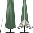 Neween Patio Umbrella Cover, Water Resistant Umbrella Covers for 7ft to 11ft Parasol Durable Outdoor Table Garden Market Parasol Protection with Zipper & Push Rod (Green)