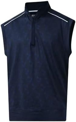 M MAELREG Golf Vests For Men Dry Fit Lightweight Moisture Wicking Performance Sports Breathable Golf 1/4 Zip Pullover Men Medium