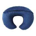Nursing Pillow and Positioner, Breastfeeding, Bottle Feeding, Baby Sitting Support with Removable Ultra Soft Cover, Tummy Time Support for Baby Boys and Girls (Estate Blue)