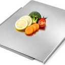 100% Pure Titanium Cutting Board with Counter Lip Set,Large Titanium Cutting Boards For Kitchen with Anti-slip Mat, Tabla De Cortar Picar De Titanio Para Cocina Dishwasher Safe, 15.7"L x 19.7"W