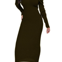 Womens Off Shoulder Plus Size Work Business Sweater Dresses Long Sleeves Bodycon Cardigans Outfits 2XL