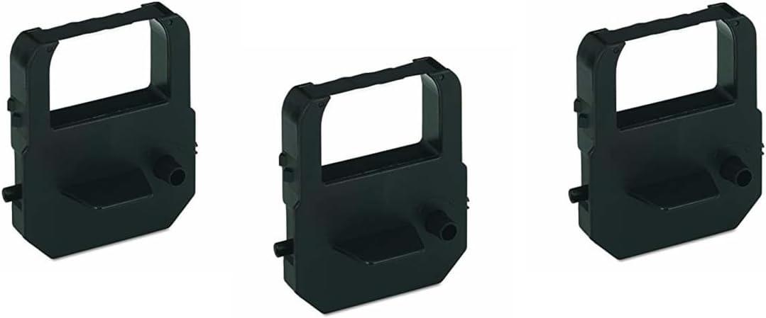 COMPUMATIC Pack of 3 Ribbon Cartridge for Lathem 100E, 900E, 1000E, 1500E, 1600E, 5000EP, 7000E, 7500E, LT5000, VIS6011, and Acroprint M150MC4, ES700, ES900, 175, ATT310, 39-0121-000 (Black Ink)