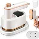 Portable Travel Mini Iron for Clothes 3 in 1 Travel Steamer 180 Rotating Handheld Iron Portable Small Size Machine for Dry and Wet for College Dorm(White)