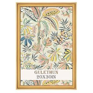 GULETHUN 20x30 Frame, Transitional Modern Design Picture Frames, 20 by 30 Rustic Poster Frame for Home Decor, Gold Vintage Photo Frame, Horizontal or Vertical Display, Choose Size & Color