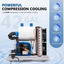 BAOSHISHAN 42gal Aquarium Chiller, 1/10 HP Axolotl Cooler, Special Quiet Design Refrigeration Compressor for hydroponics, Coral Reef, Fresh & Sea Tank (42gal/160L)