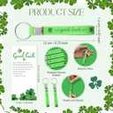 Misdary 25 Sets St. Patrick's Day Gifts Bulk Silicone Shamrock Keychains Good Luck Four Leaf Keychain with Lucky Card for Irish St Patricks Party Favors Employee Coworker