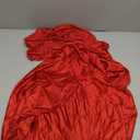 Memoriesea Women's Sexy One Shoulder High Split Cocktail Wedding Party Maxi Dress (Red, Small)