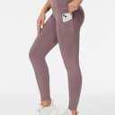 THE GYM PEOPLE Thick High Waist Yoga Pants with Pockets, Tummy Control Workout Running Yoga Leggings for Women (L)