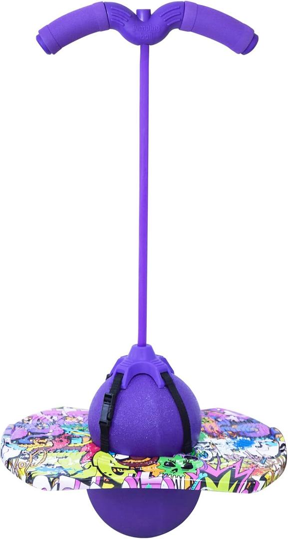 Pogo Ball with Handle, Pogo Stick Balance Board, Gifts for Kids Ages 3 & Up, Toys for Girls and Boys, Toys for Ages 4, with Pump and Strong Grip Deck