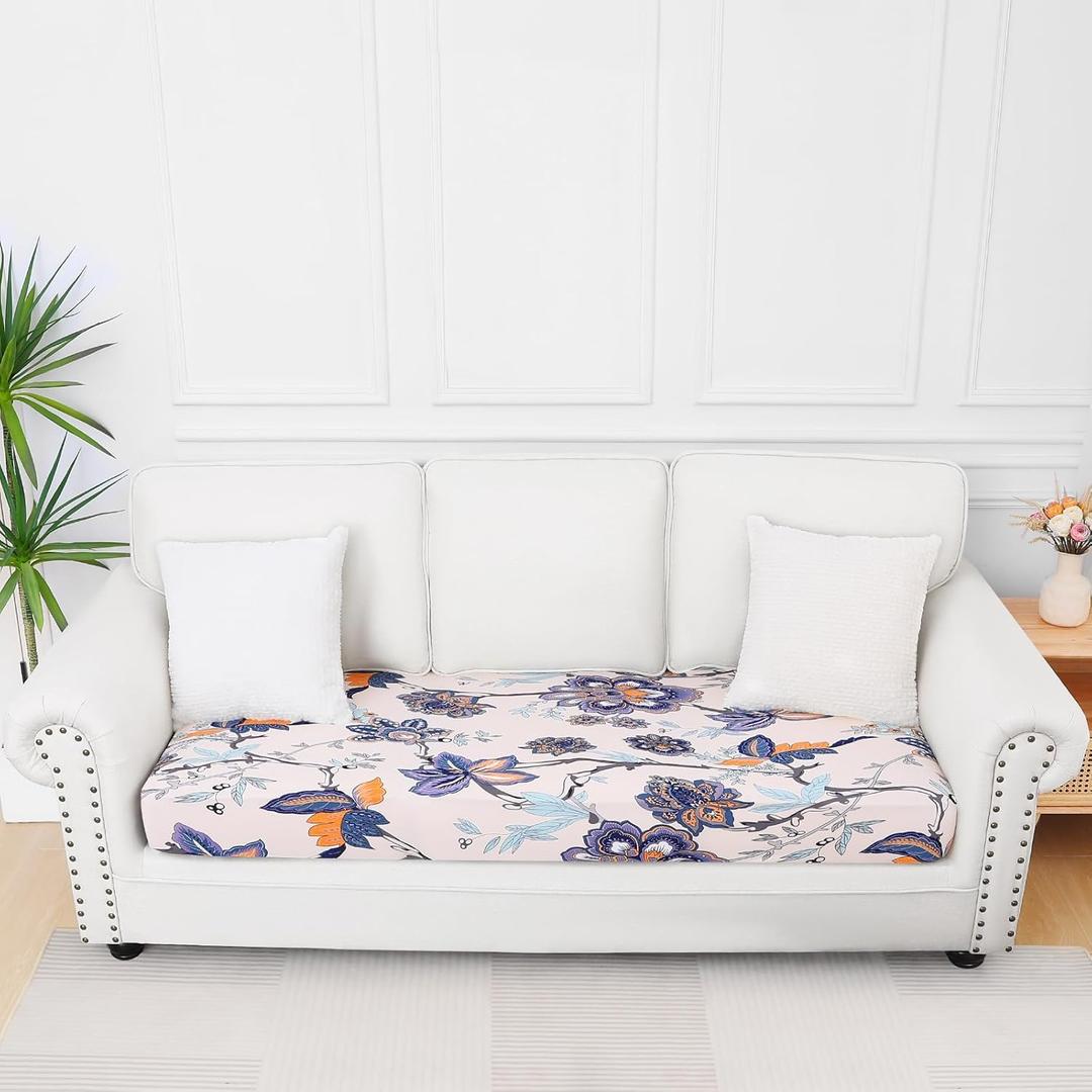 Smiry Printed Couch Cushion Covers, Stretch Soft Couch Covers for Sofa, Washable Non-Slip Sofa Slipcover Furniture Protector for Indoor and Outdoor (Large, Beige) Smiry Printed Couch Cushion Covers, Stretch Soft Couch Covers for Sofa, Washable Non-Slip Sofa Slipcover Furniture Protector for Indoor and Outdoor (Large, Beige)