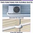 5" Width x 2.6 Ft Flexible Duct, PE Material, Mini Split Line Set Cover Part, Air Conditioner Accessories for Mini Split Air Conditioners and Central AC, White