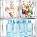 Zero Zoo 2Pack Large Stackable Kitchen Storage Drawers, Clear Foods Organizer Bins with Handles, Easily Assemble for Bathroom, Kitchen, Pantry, Cabinet, Closet(XL-UP Handle)