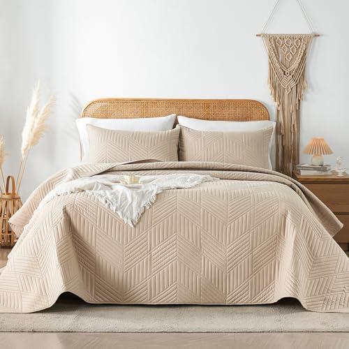 Davulos Queen Quilt Bedding Beige