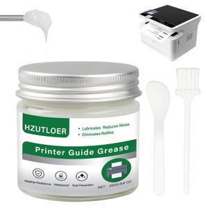 250g White Lubricating Grease,Noise Reduction,Rustproof & Long-Lasting for Printer,3D Printer,Automotive,Plastic Gear Parts,Door Window Track