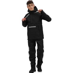 Men's Ski Jacket and Pants Set Waterproof Ski Suits Windproof Insulated Snowsuit Hooded Snowboard Jacket for Winter Sports XL