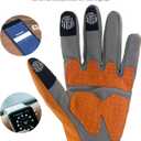 ZLUXURQ Gardening Gloves for Women and Men, Work Gloves for Yard Work (Large-9'', Tangerine(touchscreen))