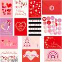 Fancy Land 36 Pack Small Valentines Cards with Envelopes 2.5 X 3.5 Mini Foil Valentine’s Day Cards Blank Inside