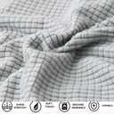 Stool Covers Rectangle,2 Pack Stretch Rectangle Bar Stool Covers Jacquard Vanity Stool Cover Washable Counter Stool Covers Saddle Seat Cover with Elastic Band for Wooden Metal Bench(Light grey)